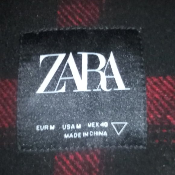 Zara Plaid lined Overshirt/Shacket/jacket Size Medium - Picture 5 of 8